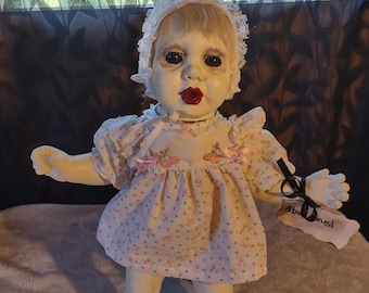 Vintage OOAK Horror Artist Creepy Baby Doll 20"
