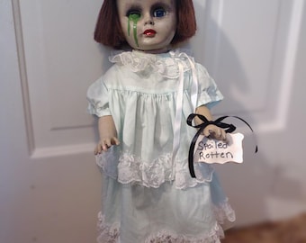 Vintage OOAK Horror Art Creepy Doll "Spoiled Rotten" 23"