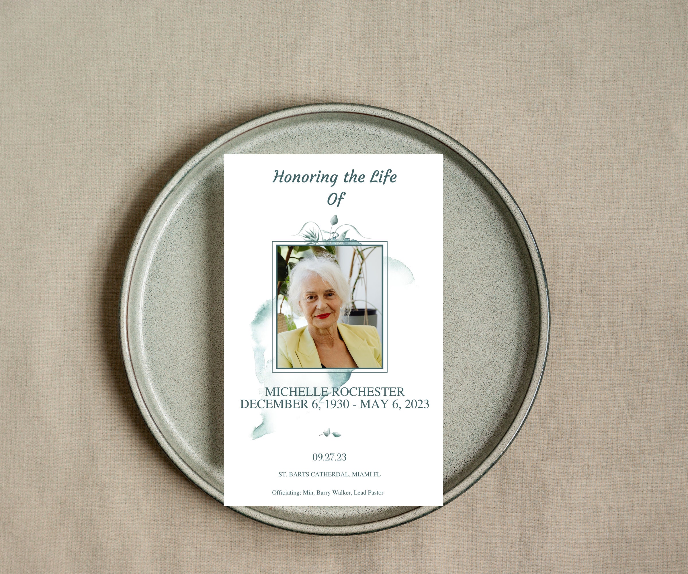 Funeral Program Template Funeral Program Funeral Etsy Australia