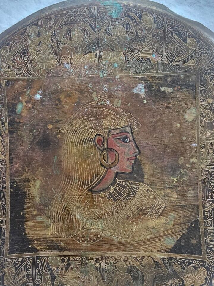 古代エジプト風 大型装飾プレート アンティーク雑貨 古代エジプト風 大型装飾プレート アンティーク雑貨 アンティーク
