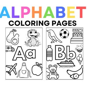 26 Printable Alphabet Coloring Pages Worksheets for Kids: Preschool ...