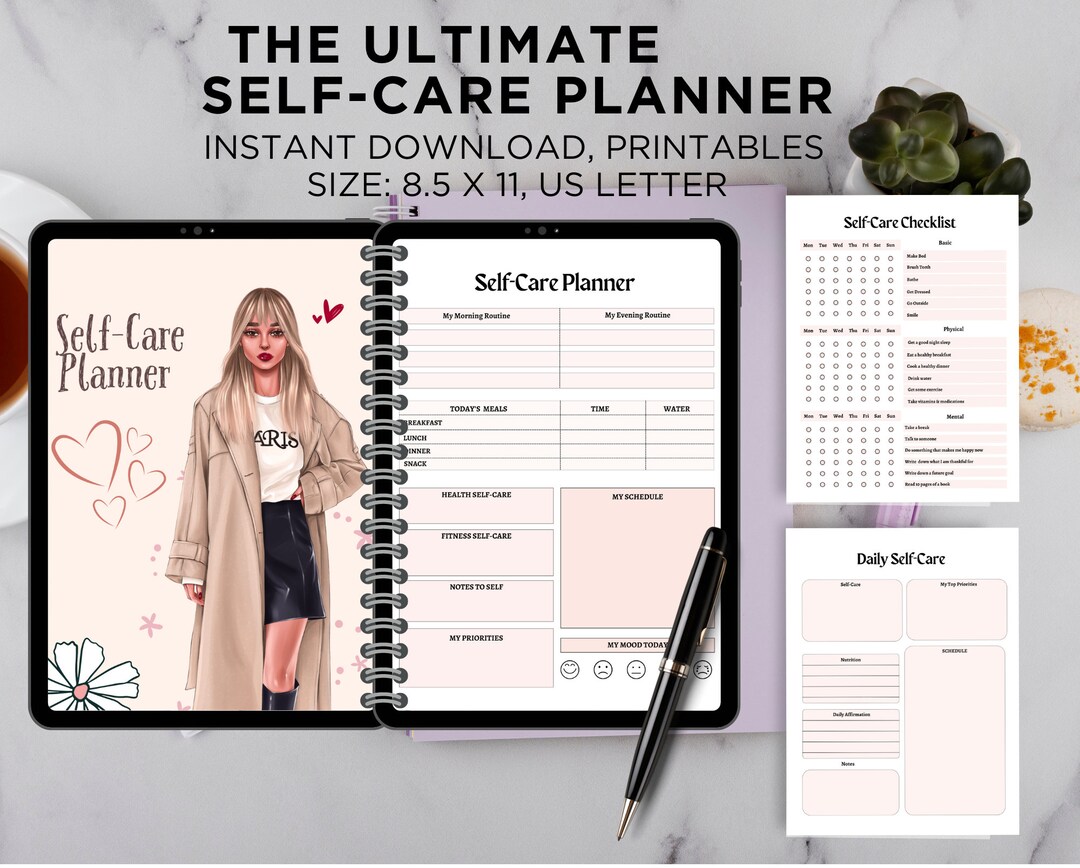 Self Care Planner Printable | Self Love Journal | Mental Health ...