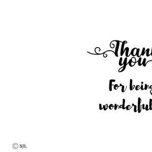 Wonderful Thank You Card