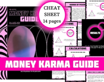 Przewodnik po karmie pieniężnej ARKUSZ ŚCIĄGAJĄCY - dziennik numerologiczny - wydrukowany plik PDF