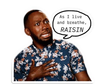 Winston 'Raisin' Sticker, New Girl Merch