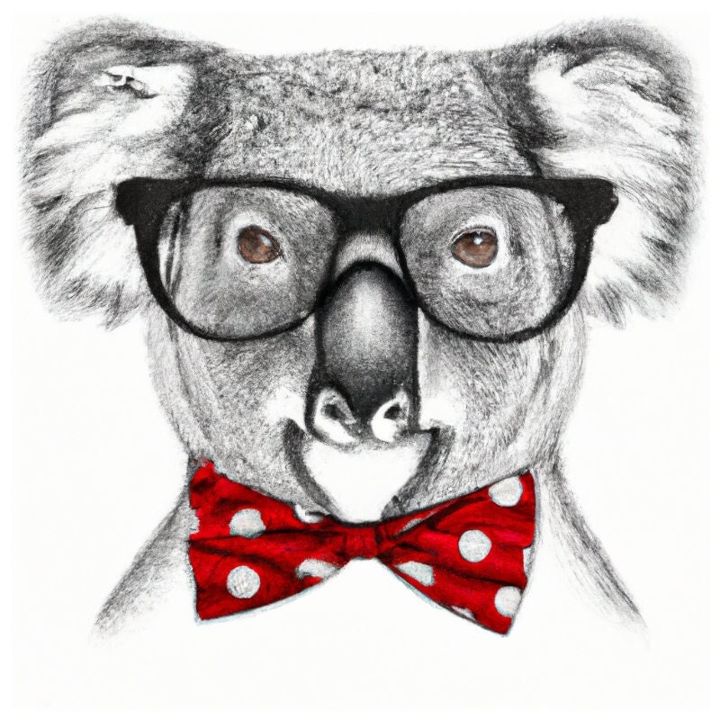 Koalas Pencil Drawings Art Designs Wall Designs. - Etsy