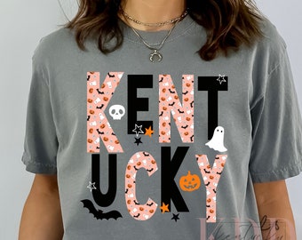 Kentucky Halloween Design, KY, PNG Design, Digital Download, DTF