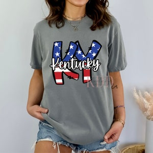 KY Stars and Stripes Design, Patriotic PNG, Digital Download, DTF