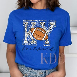 Kentucky Leopard Football Design, Go Cats, KY, PNG Design, Digital Download, DTF