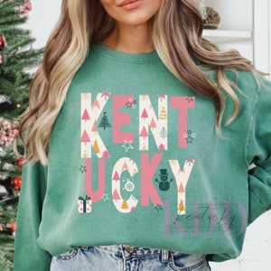 Christmas Around Kentucky, KY, PNG Design, Digital Download, DTF