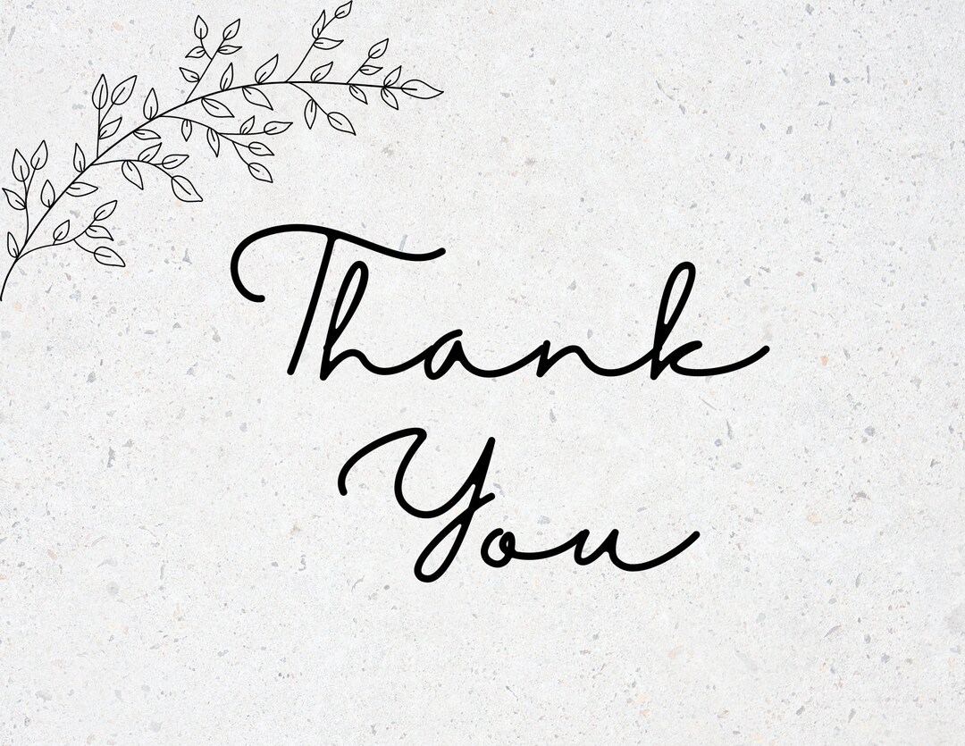 Printable Thank You Card Etsy