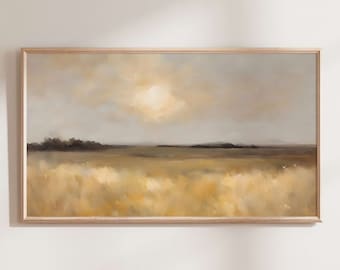 Vintage Farmhouse Landscape Painting for Samsung Frame TV (Digital Download)
