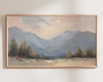 Vintage Mountain Landscape Painting for Samsung Frame TV (Digital Download)