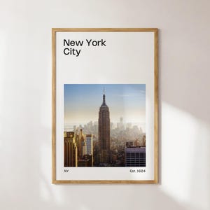 New York City Mid-Century Travel Poster, New York City Print, New York City Art, New York City Wall Art, New York City Photo, New York City