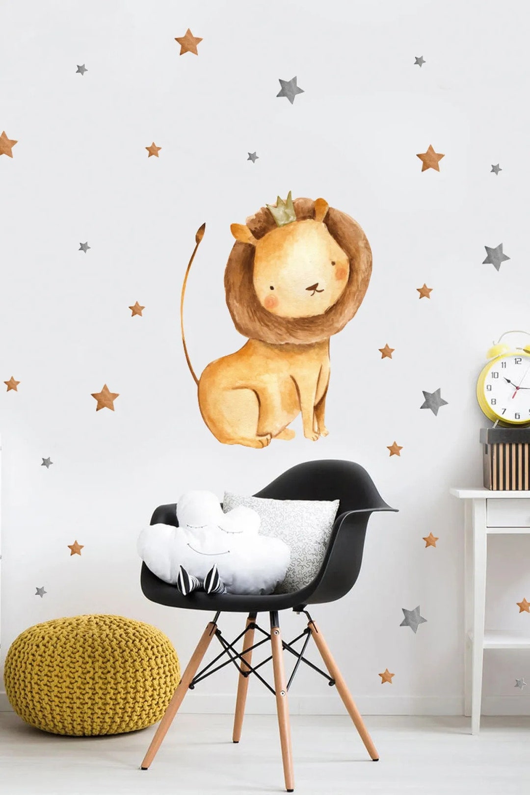Majestic Lion Wall Sticker King of the Jungle Decal for Kids Room Vinyl ...