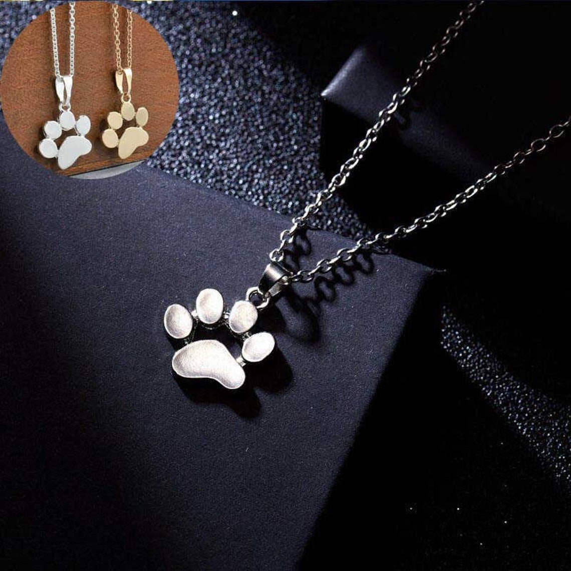 Adorable Cat Paw and Dog Footprint Necklace Women's Jewelry Cute Pet