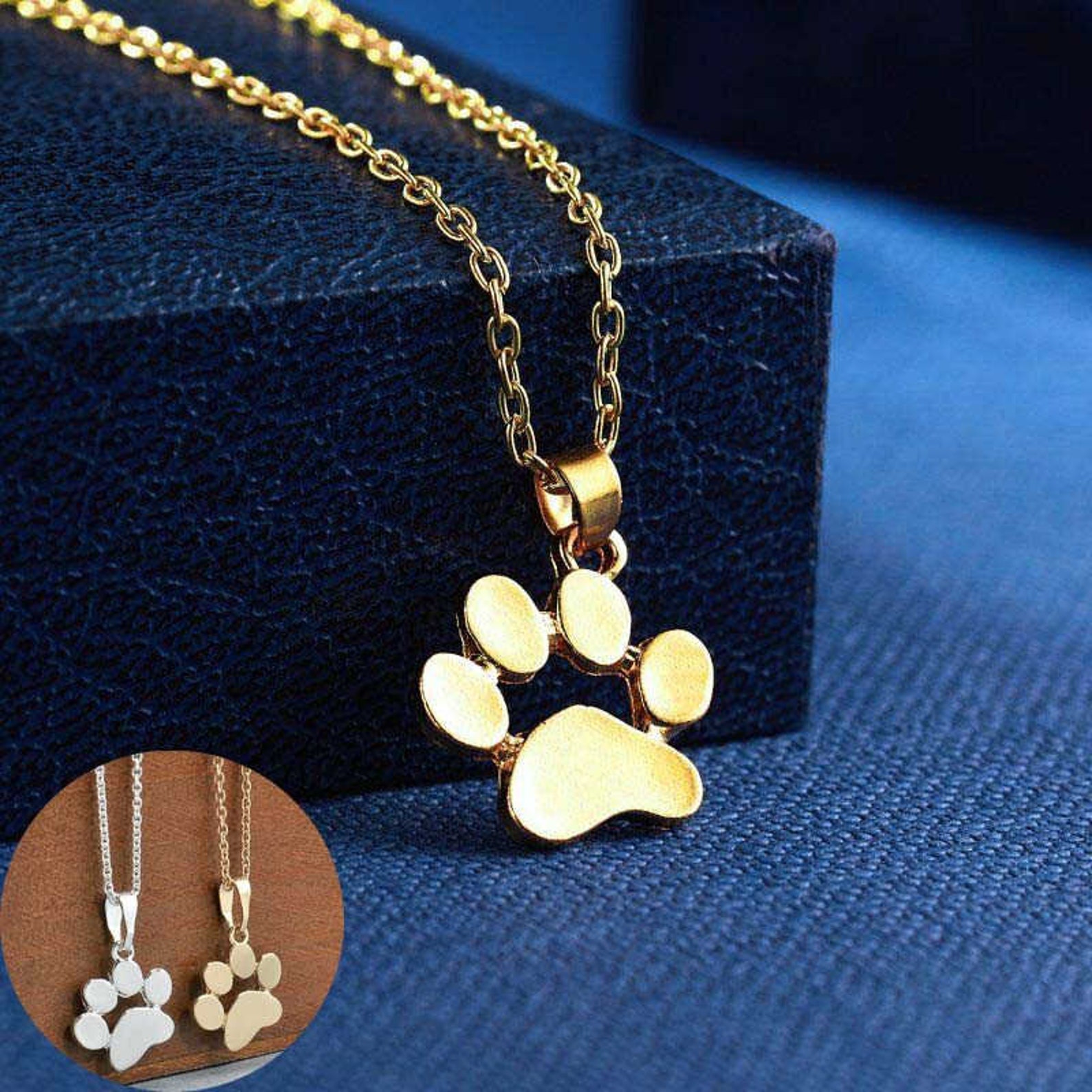 Adorable Cat Paw and Dog Footprint Necklace Women's Jewelry Cute Pet