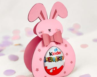 Ostern Vorlage | Osterhase Kinder Überraschung Verpackung DIY | Schoko Geschenk | D24