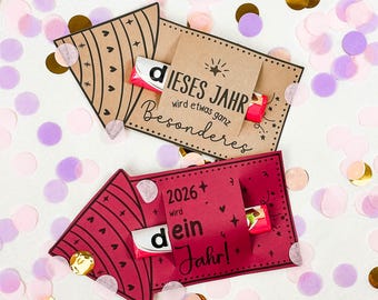 Silvester Glücksbringer: Vorlage zum Ausdrucken, Kleinigkeit für Silvester | D13