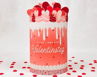 Valentinstag Duplo Banderole Druckvorlage: Vorlage zum Ausdrucken, Kleinigkeit für Valentinstag