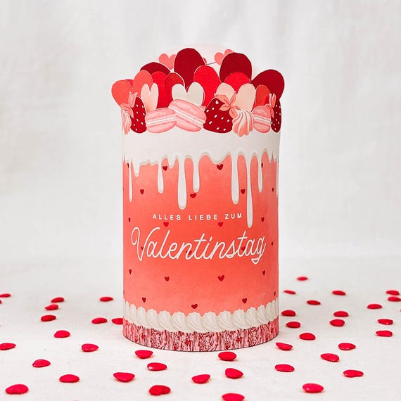 Valentinstag Duplo Banderole Druckvorlage: Vorlage zum Ausdrucken, Kleinigkeit für Valentinstag