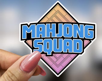 Transparent Sticker for Mahjong Squad Kiss-Cut Stickers Decal Laptop Sticker Vinyl Sticker Car Sticker