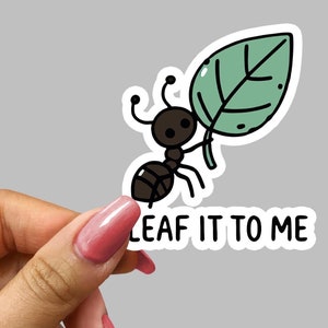 Funny Ant Sticker Transparent Humorous Insect Vinyl Decal for Nature Lovers and Entomology Enthusiasts Laptop or Water Bottle Decor