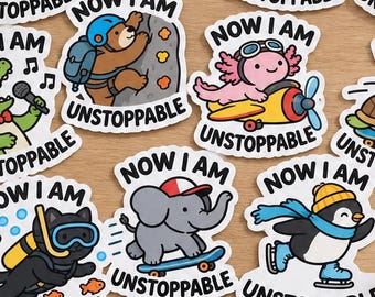 25 Mini Sticker Pack Animal Sticker Pack Positive Affirmation Stickers Cute Encouragement Decals Self Confidence Kids Classroom Reward