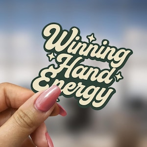 Winning Hand Energy Sticker Gift for Mahjong Player Game Night Vinyl Decal Riichi Mahjong Tournament Tile Humor for American Mahjong Fans