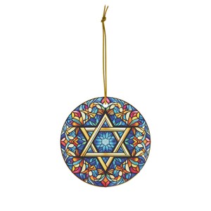 Christmas Ornament Jewish Star of David Hanukkah Ornament Elegant Chanukah Decor Gift for Jewish Family 2026 Gift Exchange Idea Coworker afbeelding 4