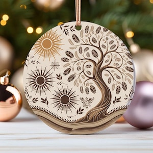 Tree of Life Ornament Lithuania Folk Art Decor Baltic Heritage Gift Traditional Pattern Keepsake for Lithuanian Roots Ethnic Souvenir Indoor