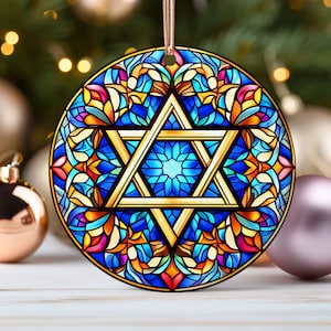 Christmas Ornament Jewish Star of David Hanukkah Ornament Elegant Chanukah Decor Gift for Jewish Family 2026 Gift Exchange Idea Coworker