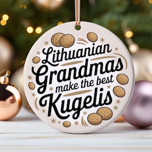 Lithuanian Mom Ornament Baltic Heritage Gift for Lithuanian Mother Christmas Tree Decoration Personalized Lithuania Souvenir Mom Keepsake
