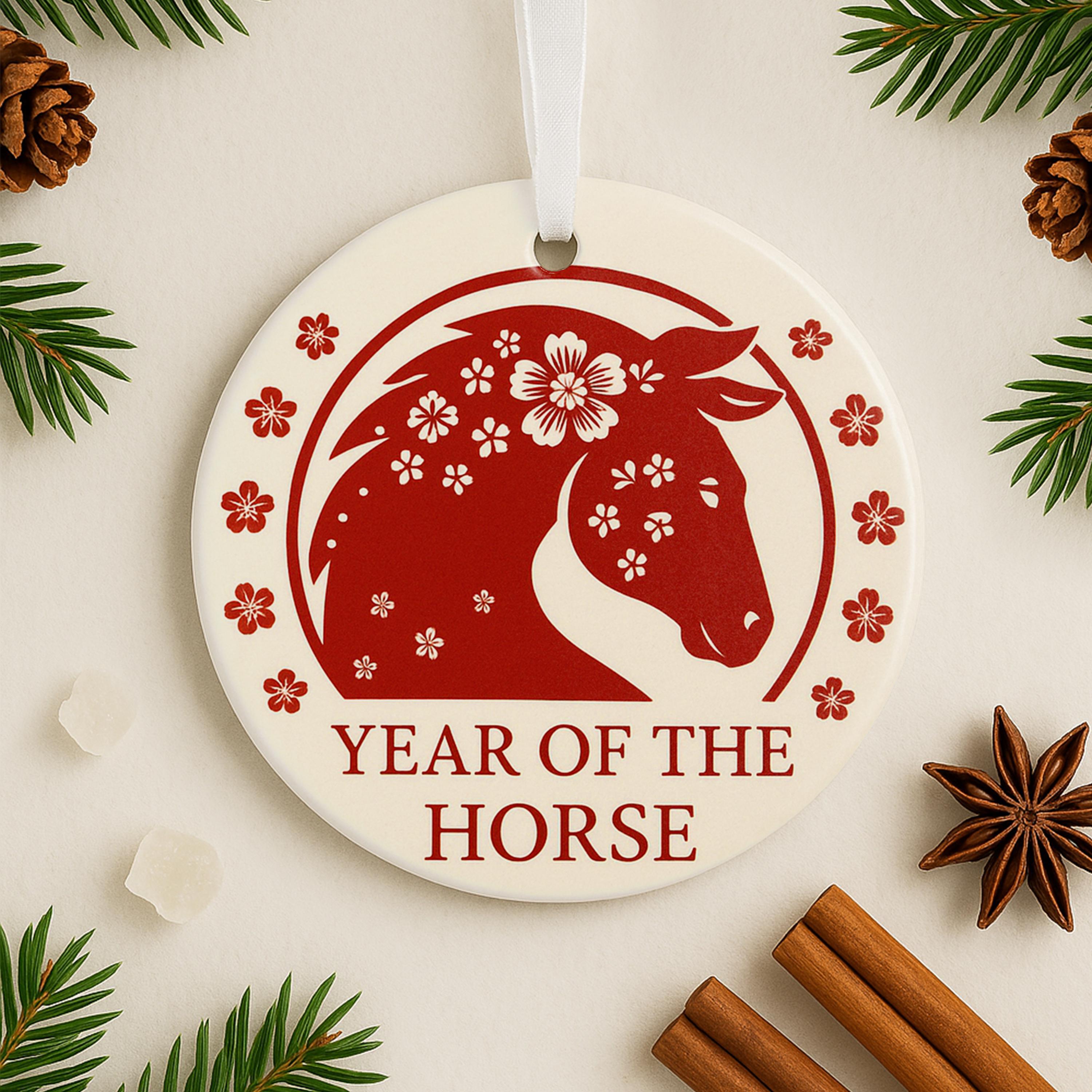 Year of the Horse Ornament 2026 Lunar New Year Decor Gift for ...