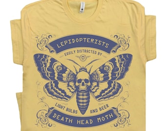 Camiseta de polilla calavera, camiseta de insecto, camiseta de bicho, camiseta de polilla calavera, camiseta de polilla luna boho, camiseta de polilla mágica, camiseta de bruja de polilla calavera