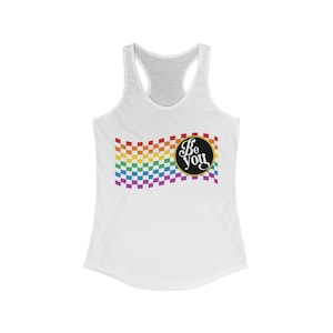 Gay Pride LGBTQ Tank Top Asexual Shirt Bi Pride Shirts Rainbow Tank Top Subtle Drag Queen Anti Racism Gift Cute LGBT Present Lesbian Crop L2