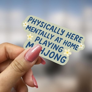 Mahjong Queen Sticker Gift for Her Mahjong Tile Lover Cute Mahjongg Decal for Women Game Night Accessory Mahjong Player Gift Idea Retired