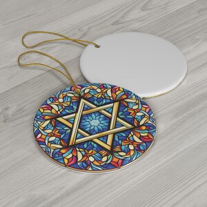 Christmas Ornament Jewish Star of David Hanukkah Ornament Elegant Chanukah Decor Gift for Jewish Family 2026 Gift Exchange Idea Coworker afbeelding 3