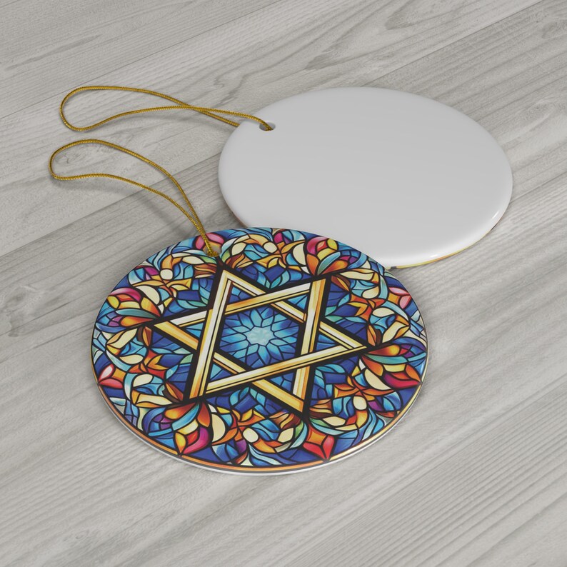 Christmas Ornament Jewish Star of David Hanukkah Ornament Elegant Chanukah Decor Gift for Jewish Family 2026 Gift Exchange Idea Coworker afbeelding 3