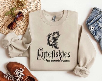 Camisa Lutefisk, suéter noruego, camisa islandesa, camiseta sueca, camisas nórdicas resistentes, tendencia actual, fondo nórdico, ropa vikinga, SVG PNG