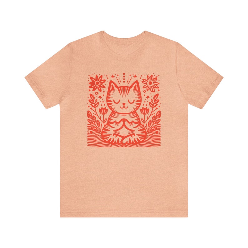Just Breathe Shirt Meditation Tshirt for Women Yoga Dandelion Shirt for Yoga Instructor Boho Windflower Shirt for Meditation Cat Meditating 画像 5