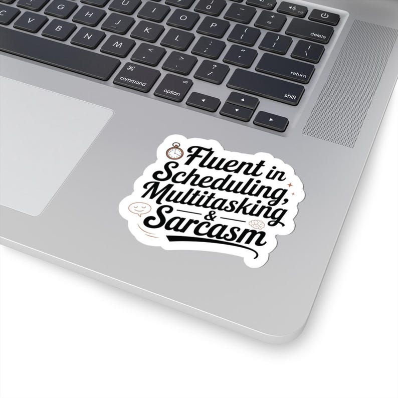 Fluent in Sarcasm Sticker Gift for Administrative Assistant School Secretary Office Staff Admin Day Funny Office Laptop Decal Coworker Gift image 2