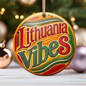 Lithuanian Heritage Ornament Baltic Vibes Gift for Lithuania Lover Christmas Tree Keepsake First Home Decor Perfect Trending Gift