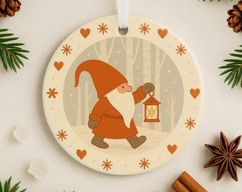 Nordic Gnome Ornament Gift for Scandinavian Decor Lover Norwegian Christmas Tree Decoration Tomte Nisse Holiday Iceland Switzerland Decor