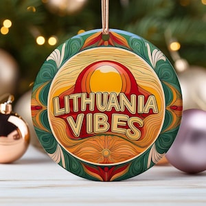 Lithuania Ornament Lithuanian Flag Decor Gift for Proud Lithuanian Heritage Vilnius Souvenir Baltic Pride Ornament Lithuanian Roots Present