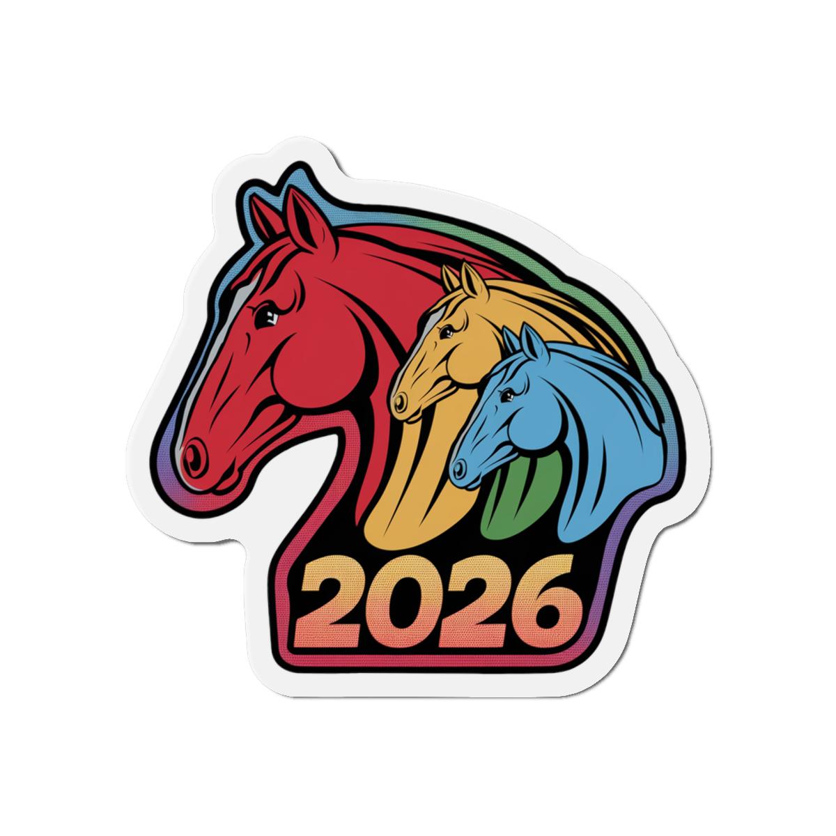 Year of the Horse 2026 Fridge Magnet Gift for Chinese Astrology