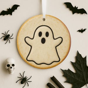 Pillsbury Ghost Ornament Halloween Doughboy Gift for Mom Daughter Friend Fall Kitchen Decor Cute Ghost Cookie Doughboy Collectible Gift