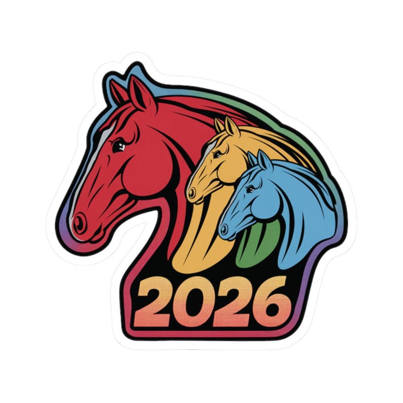 Year of the Horse 2026 Sticker Gift for Chinese Zodiac Collector ...