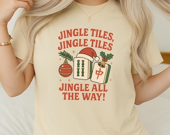 Gift for Mahjong Player Matching Mahjong Tiles Shirts Christmas in July Mahjong Sisters Tee Set Women Mahjong Tournament Gift Top Trending