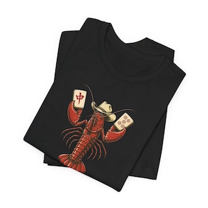 Gift for Mahjong Player Lobster Lover Shirt American Mahjong Tee Coastal Mahjong Club Gift Mahjong Game Night Shirt Beach Mahjong Player image 13